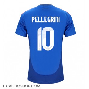 Italia Lorenzo Pellegrini #10 Prima Maglia Europei 2024 Manica Corta